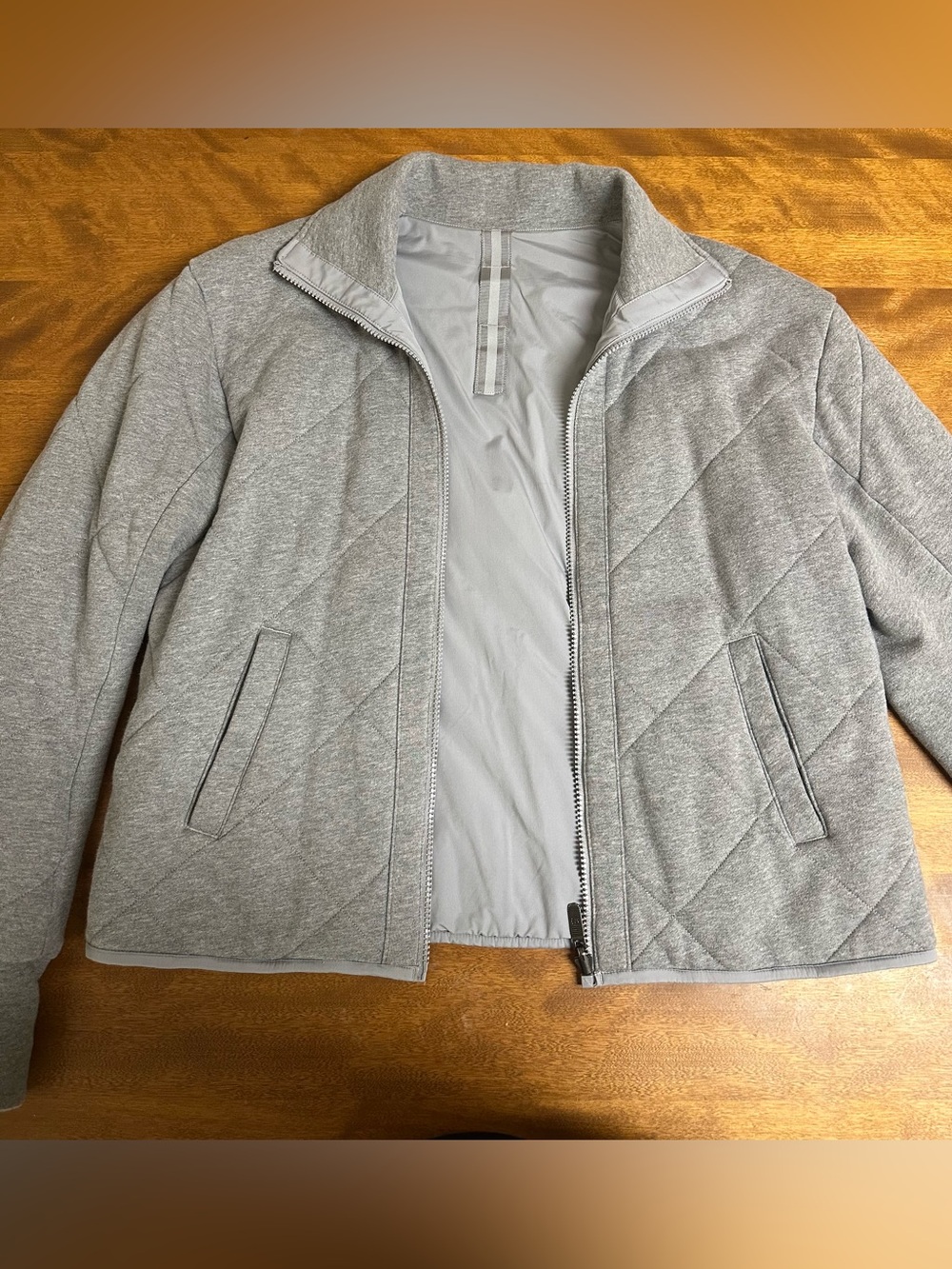 Lululemon Forever Warm Reversible Jacket Heathered Core Dark Grey Size 10